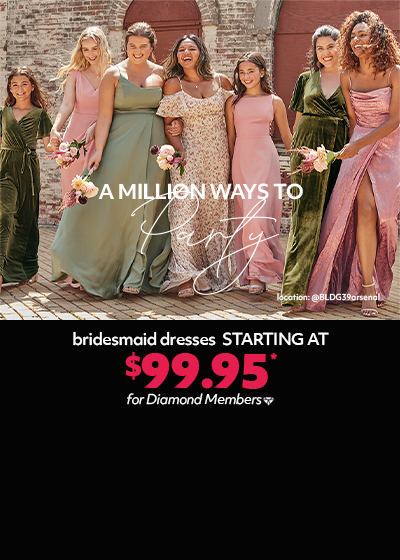New & guaranteed-in-stock bridesmaid dresses starting at $99.95
