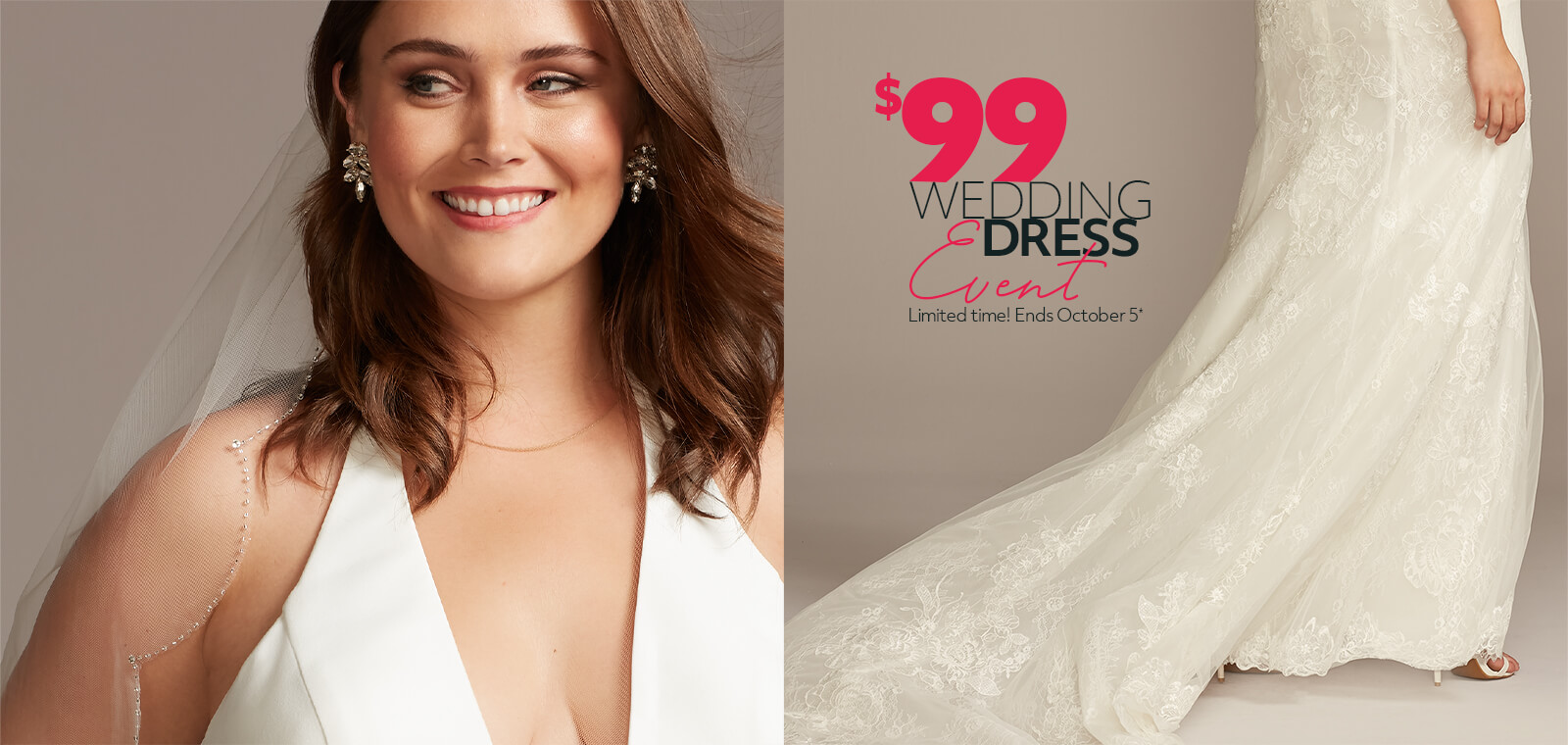 fall for our newest styles with up to $150 off wedding dresses
