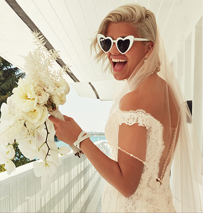 Bride with bouquet